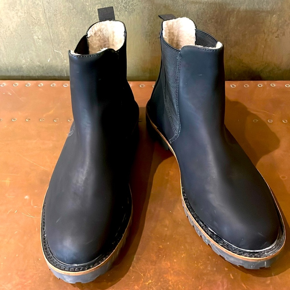 😍😍Steve Madden Zakson Black Chelsea Boot Men’s 8 With Shearling
